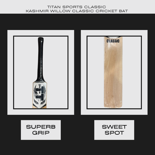 Titan Classic Kashmir Willow with Two Heavy Tennis Balls - Beginner/Amateur Player - 2025 Series