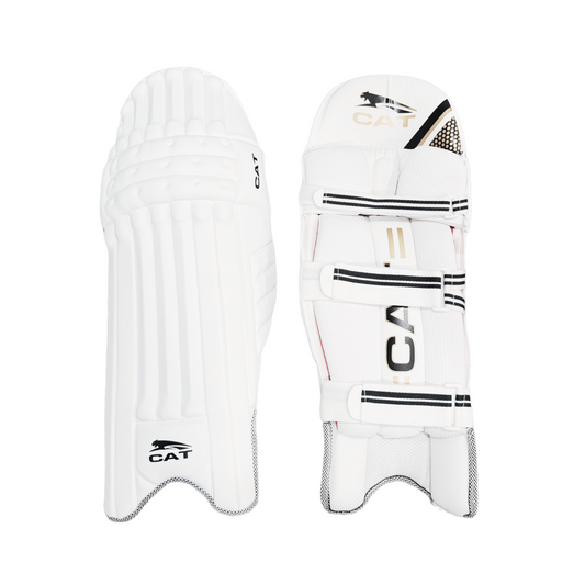Pro cricket batting legguards with high-density foam padding and durable outer shell